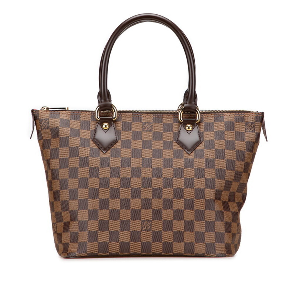 LOUIS VUITTON Authentic Brown Damier Leather Tote Bag - Picture 1 of 11